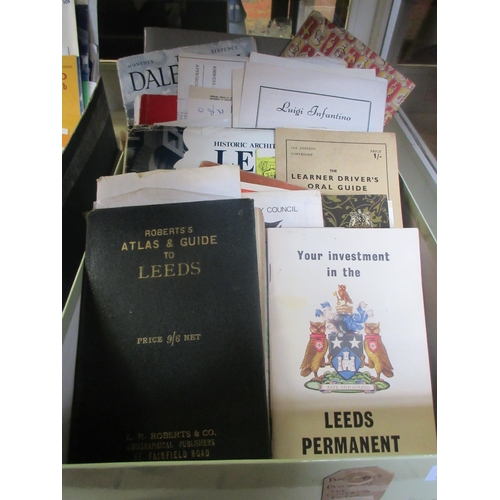 602 - BOX OF LEEDS INTEREST PAPER EPHEMERA