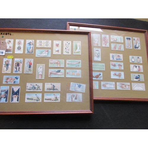 619 - TWO FRAMED WILLS FIRST AID MEDICAL CIGARETTE CARDS