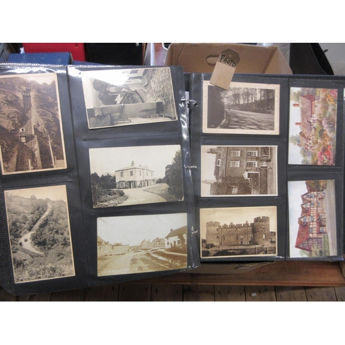 622 - THREE LARGE ALBUMS OF VINTAGE AND LATER POSTCARDS