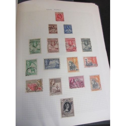 682 - FIVE ALBUMS OF MINT AND USED BRITISH OVERSEAS TERRITORIES STAMPS