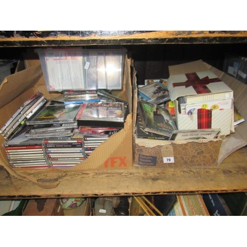 79 - TWO LARGE BOXES OF MOVIE SOUND TRACK CDS