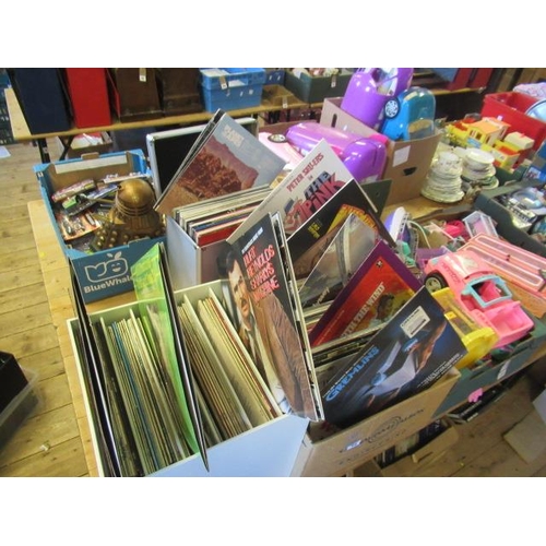 88 - FOUR RETRO CASES OF FILM SOUND TRACK AND OTHER LP RECORDS INCLUDING BRUCE LEE AND BARBARELLA