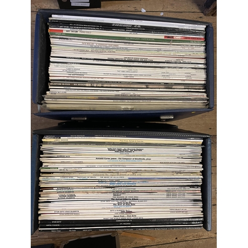 75 - FOUR CASES OF LP RECORDS INCLUDING HERBIE HANCOCK AND COLTRANE