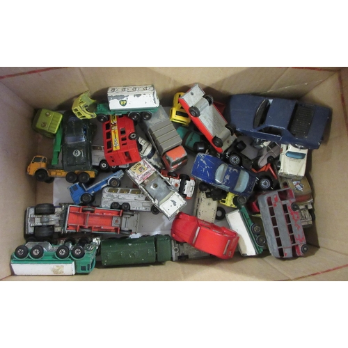 437 - BOX OF PLAYWORN MATCHBOX AND OTHER DIECAST CARS