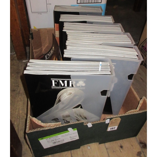 107 - BOX OF FMR ART MAGAZINES