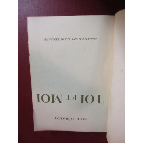 336 - TOI ET MOI BY PAUL GERALDY PUBLISHED IN PARIS