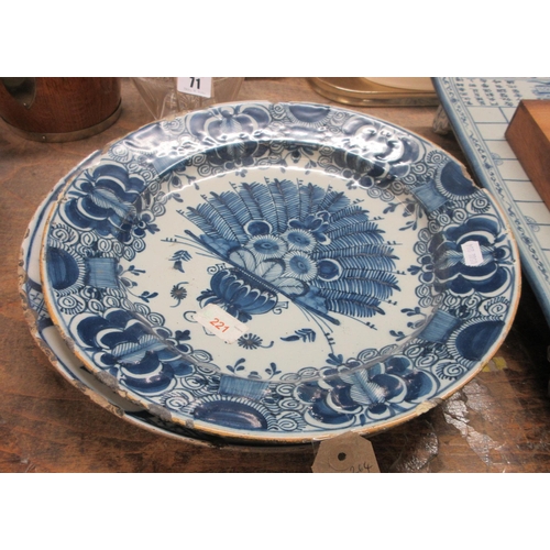 70 - TWO DUTCH DELFT CHARGERS