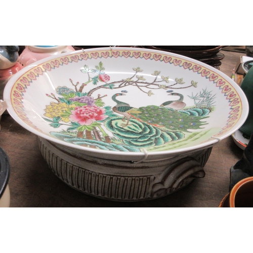 88 - LARGE SERVING DISH AND AN ORIENTAL CHARGER