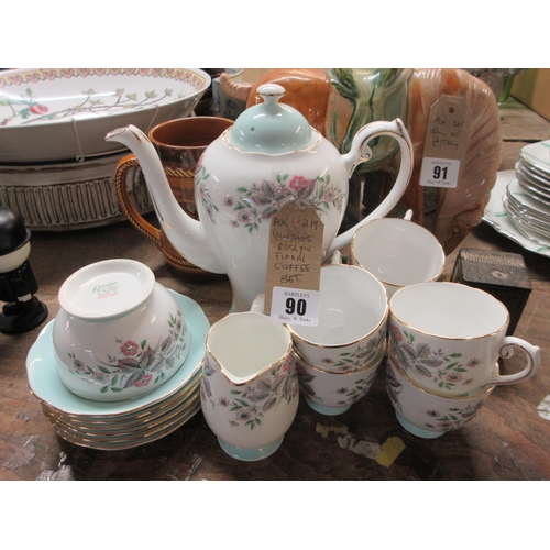 90 - VINTAGE ROSLYN FLORAL COFFEE SET