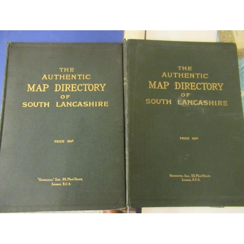 110 - BOX OF MAP DIRECTORIES FROM LONDON AND SOUTH LANCASHIRE