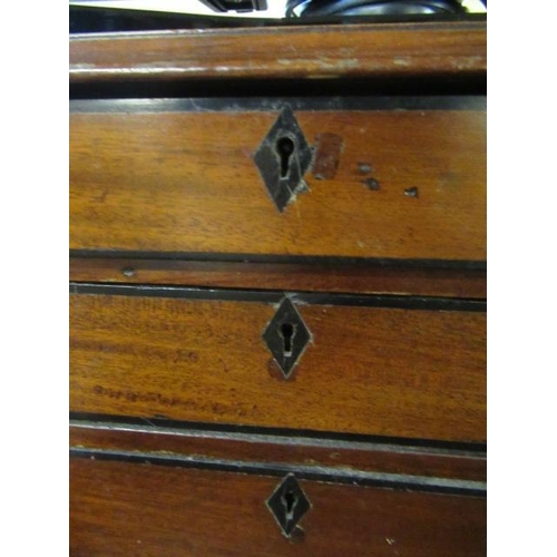 372 - MAHOGANY SPECIMEN DRAWERS WITH KEY