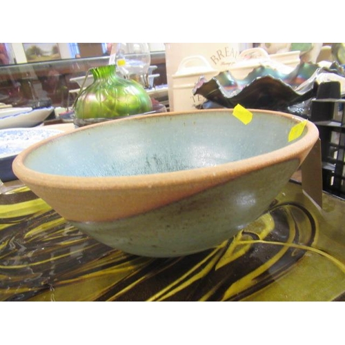 60 - MONOGRAMMED STUDIO POTTERY BOWL AND DISH