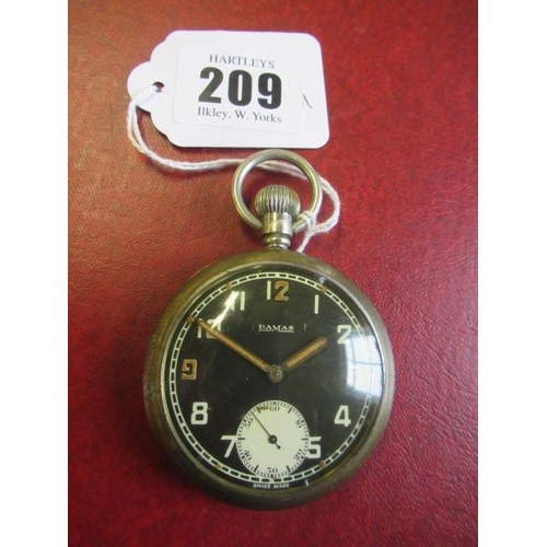 209 - WORLD WAR II DAMAS POCKET WATCH