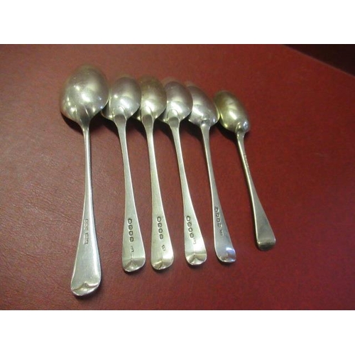 234 - SIX SILVER DESSERT SPOONS