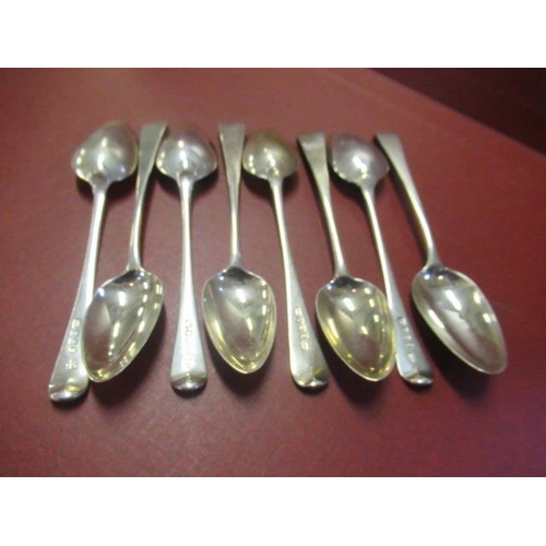 236 - EIGHT SILVER DESSERT SPOONS