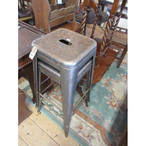 855 - PAIR OF INDUSTRIAL STYLE STOOLS