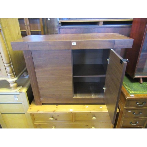 943 - MODERN WALNUT EFFECT SMALL CUPBOARD