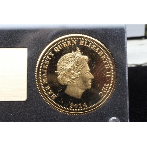 177 - AN ELIZABETH II D-DAY LANDING 70TH ANNIVERSARY DOUBLE CROWN, 2014, 9ct, 7 of a Ltd. Ed. of 1944, min... 