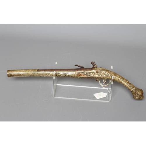 346 - A FLINTLOCK PISTOL with 12