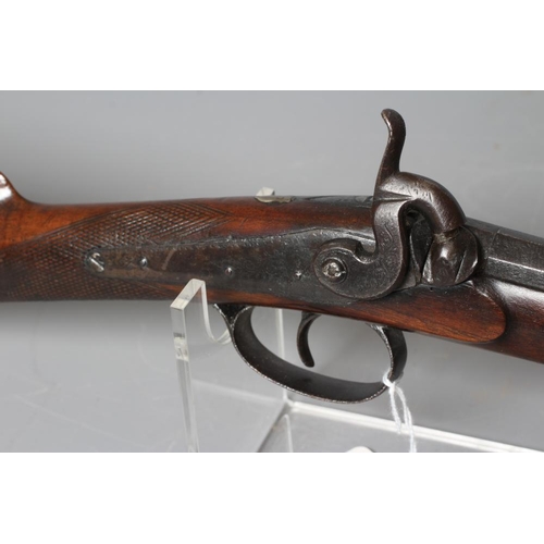 348 - A PERCUSSION MUSKET, the 29 3/4