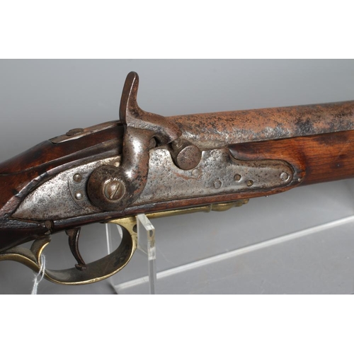 351 - A PERCUSSION BROWN BESS MUSKET with 37