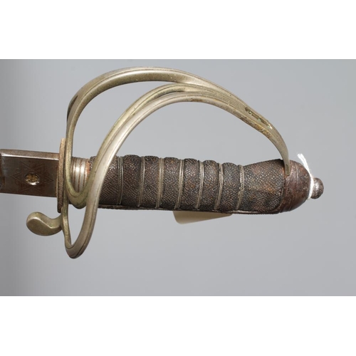 352 - AN 1821 PATTERN ARTILLERY OFFICER'S SWORD, the 34 3/4