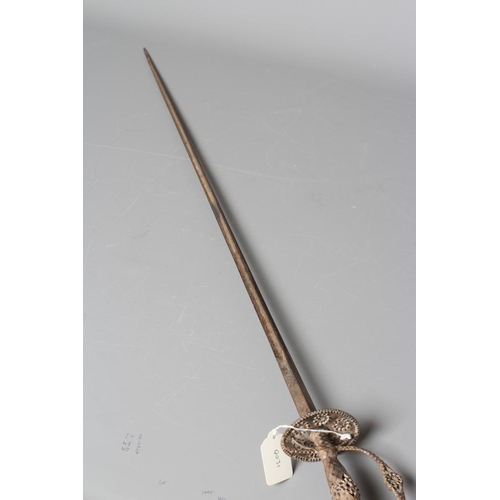 368 - A CUT STEEL SMALL SWORD, c.1790, the 33