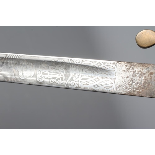 371 - AN 1857 PATTERN ROYAL ENGINEERS OFFICER'S SWORD by F. W. Flight of Winchester, the 33