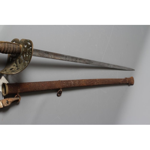 371 - AN 1857 PATTERN ROYAL ENGINEERS OFFICER'S SWORD by F. W. Flight of Winchester, the 33