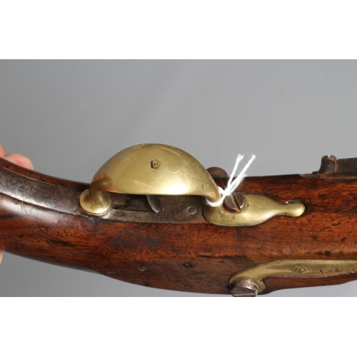 379 - A FRENCH MILITARY FLINTLOCK HOLSTER PISTOL, the 8