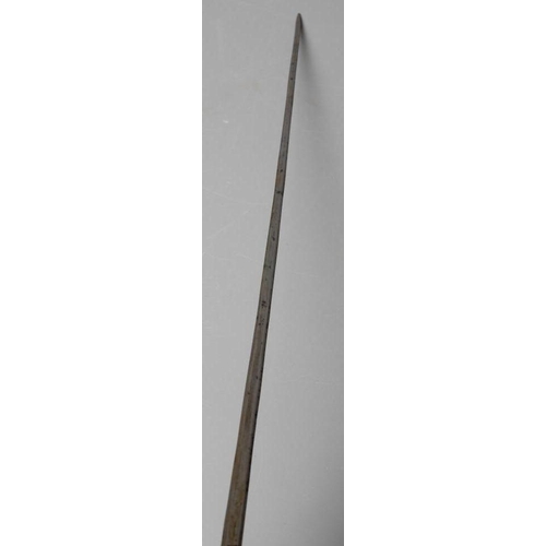 387 - A LATE VICTORIAN SWORD STICK with a button released 26