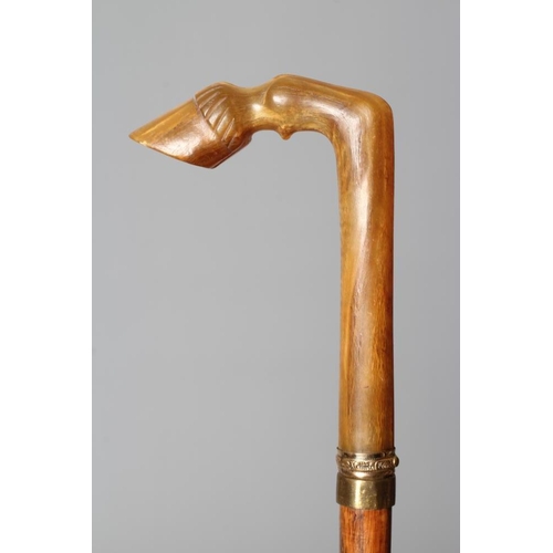 387 - A LATE VICTORIAN SWORD STICK with a button released 26