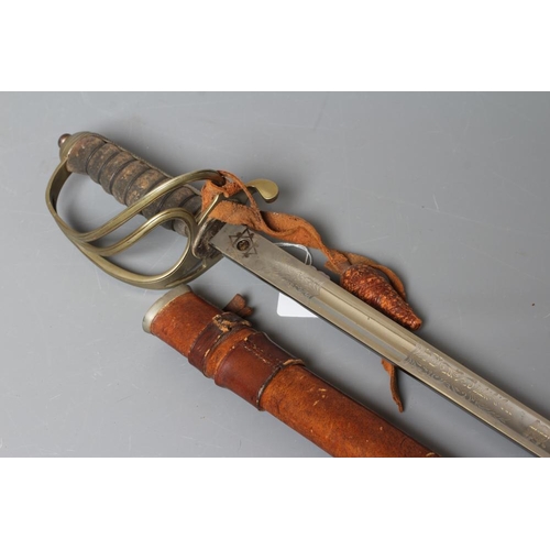 396 - AN 1821 PATTERN ARTILLERY OFFICER'S SWORD by Hawksworth of Sheffield, the 32 1/4