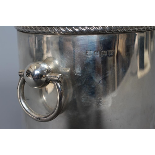 99 - A SYPHON HOLDER by Barker Brothers Silver Ltd., Birmingham 1929, of plain cylindrical form with two ... 