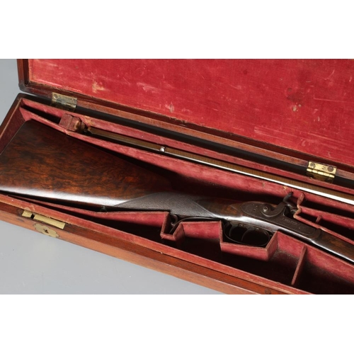 373 - A CASE PERCUSSION RIFLE BY JAMES BEATTIE, LONDON with 30