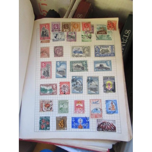 749 - SIX ALBUMS OF WORLD STAMPS