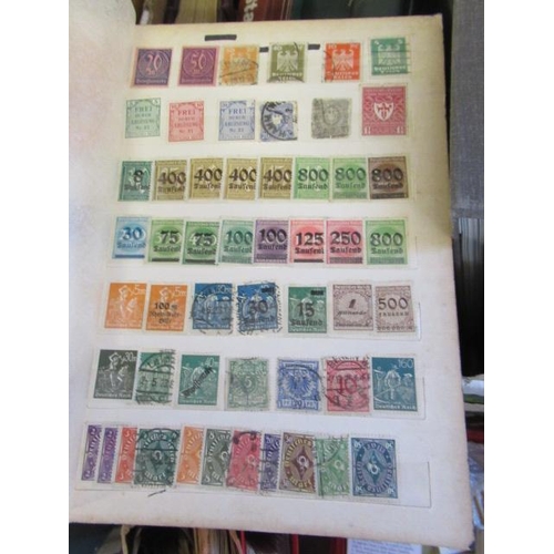 759 - BOX OF MINT AND USED STAMPS INCLUDING AGE OF THE DINOSAUR ALBUM