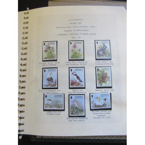 789 - ALBUM OF MINT ALDERNEY AND OTHER USED STAMPS