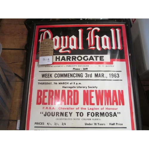 51A - REPRODUCTION ROYAL HALL HARROGATE FRAMED POSTER