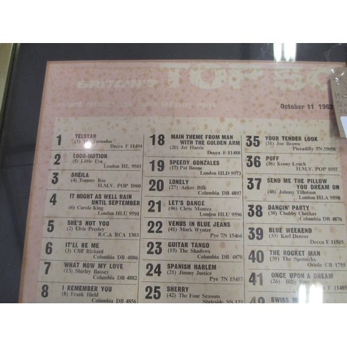 53 - TWO 1962 TOP TEN TOP MUSIC CHARTS