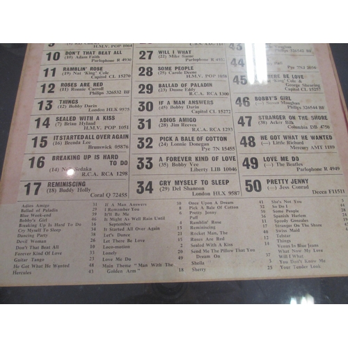 53 - TWO 1962 TOP TEN TOP MUSIC CHARTS