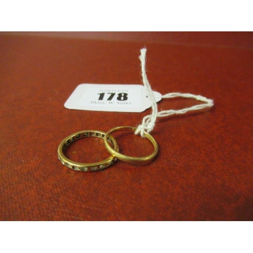 178 - TWO 9CT GOLD RINGS