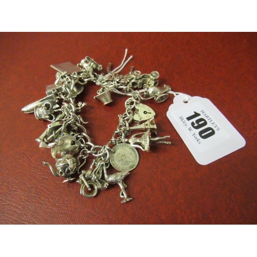 190 - SILVER CHARM BRACELET