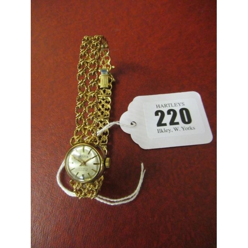 220 - LADIES 9CT GOLD GRAVUS WRISTWATCH