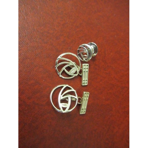 236 - RENNIE MACKINTOSH CUFFLINKS AND TIE PIN