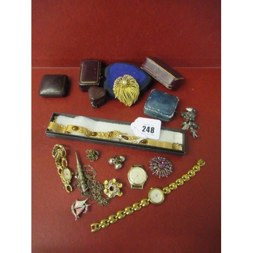 248 - COSTUME JEWELLERY AND BOXES