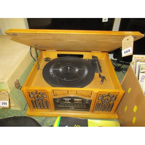 400 - WOODEN CASED RECORD PLAYER