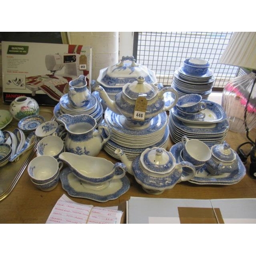 446 - QUANTITY OF BLUE AND WHITE SPODE DINNERWARE