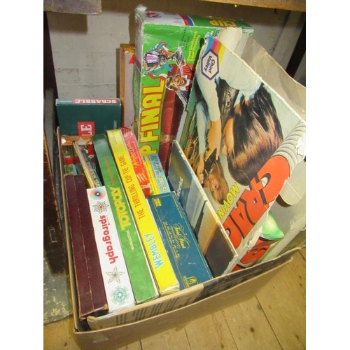 465 - LARGE BOX OF GAMES ETC