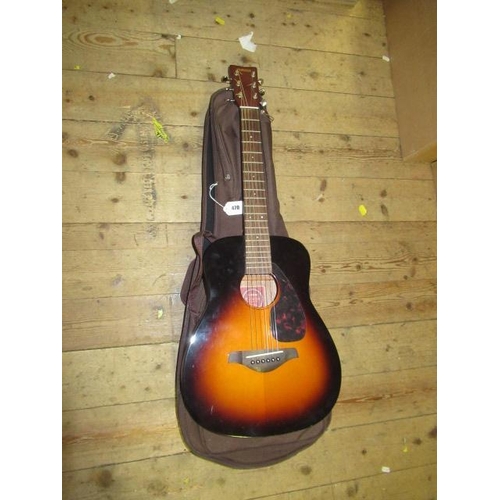 470 - YAMAHA JUNIOR ACOUSTIC GUITAR AND CASE